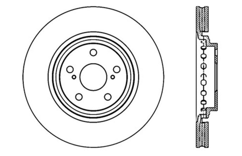 StopTech Sport Drilled & Slotted Rotor - Front Right.