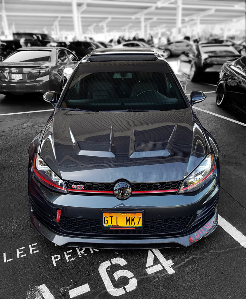 Seibon 15-20 Volkswagen Golf MK7 DV-Style Carbon Fiber Hood.