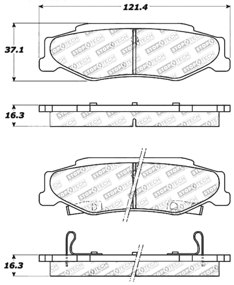 StopTech Performance 04-08 Cadillac XLR/XLR-V / 97-10 Chevrolet Corvette Rear Brake Pads.