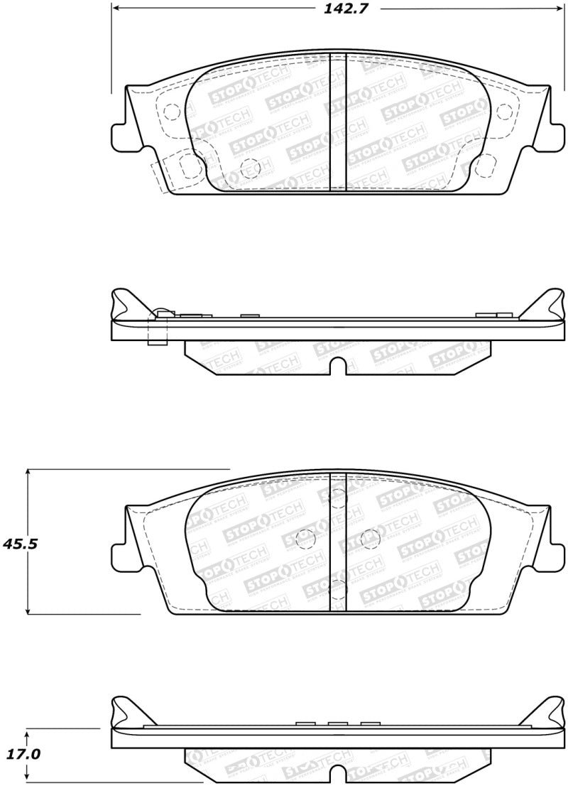 StopTech Street Brake Pads - Front/Rear.