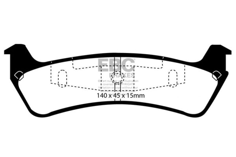 EBC 95-01 Ford Explorer 4.0 2WD Yellowstuff Rear Brake Pads.