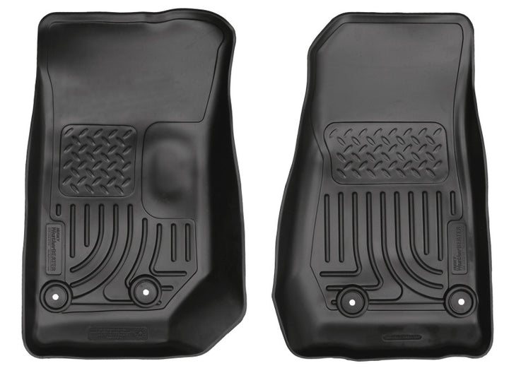 Husky Liners 14 Jeep Wrangler 2/4 Door Weatherbeater Black Front Floor Liners.