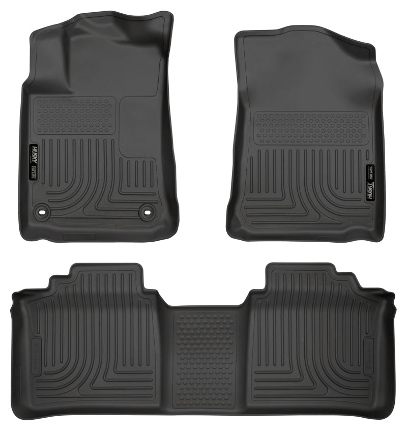 Husky Liners 13-14 Toyota Avalon Electric/Gas Weatherbeater Black Front & 2nd Seat Floor Liners.