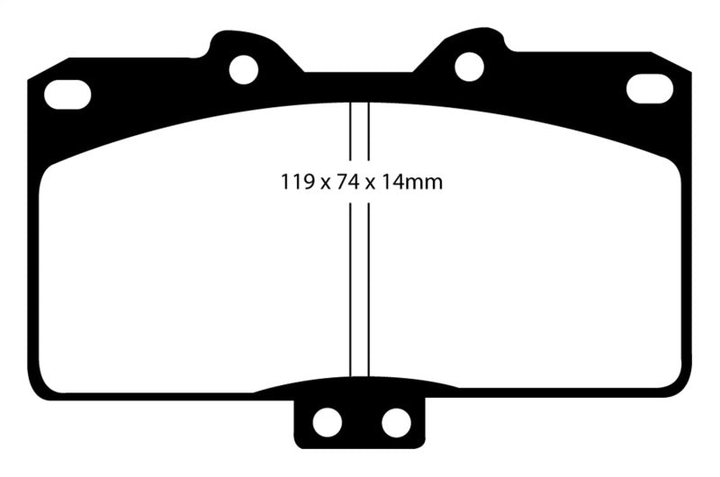 EBC 91-93 Dodge Stealth 3.0 4WD Redstuff Front Brake Pads.