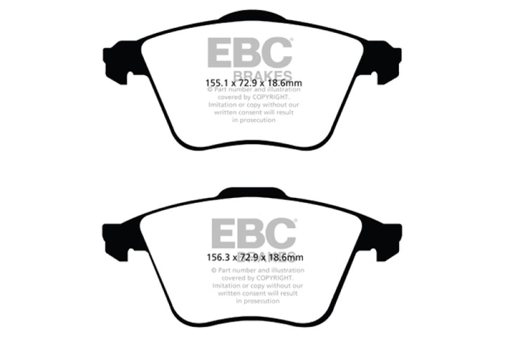 EBC 07-13 Mazda 3 2.3 Turbo Redstuff Front Brake Pads.