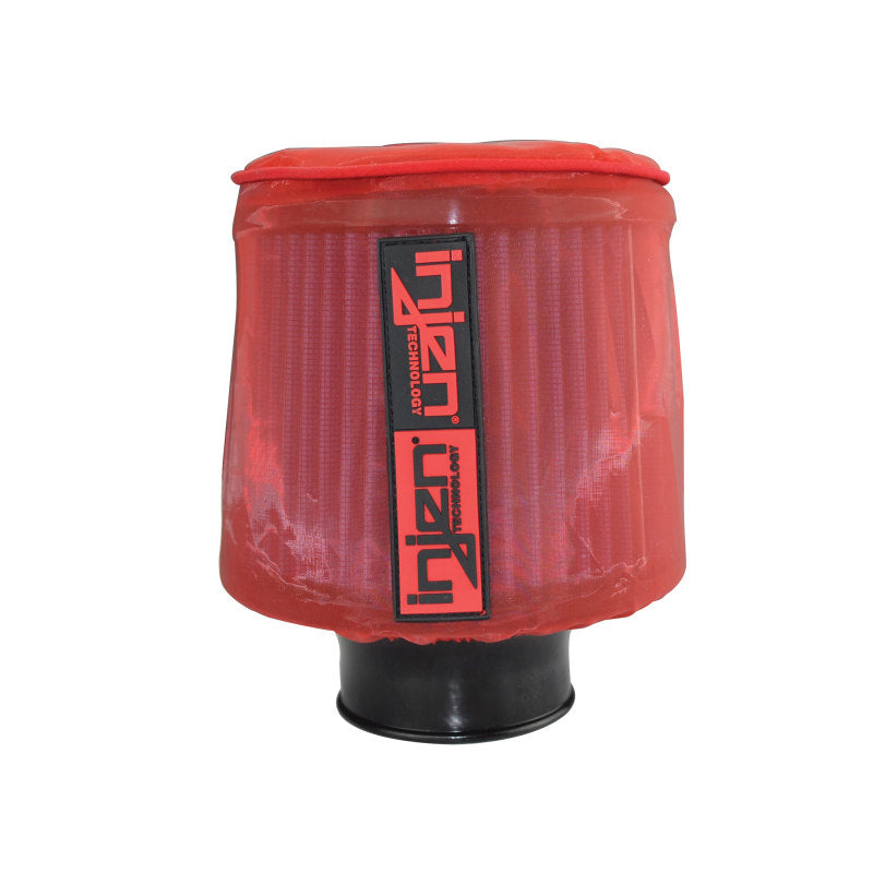 Injen Red Water Repellant Pre-Filter fits X-1015 X-1018 6.75in Base/5in Tall/5in Top.