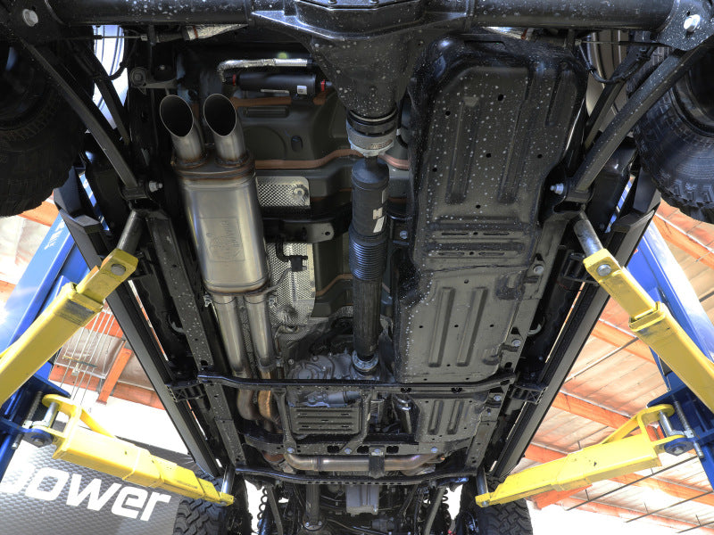 aFe 2021+ Jeep Wrangler JL (392 V8-6.4L) Rock Basher 3in. 304 Stainless Steel Cat-Back Exhaust.