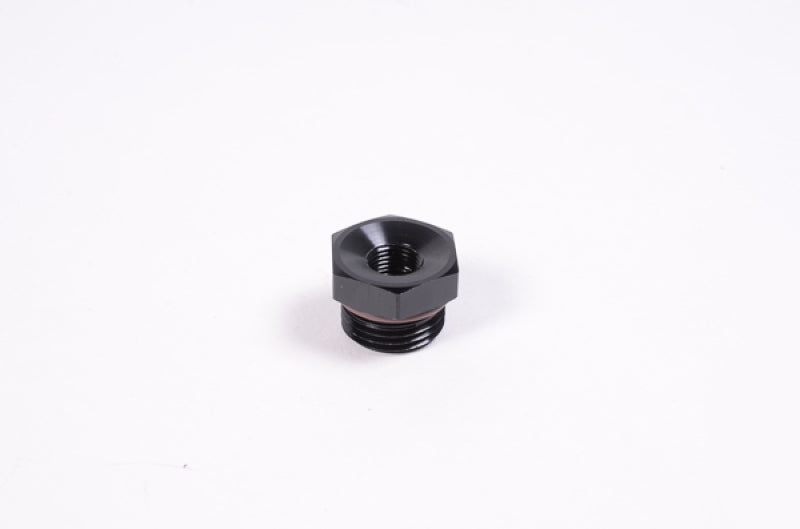 Radium Engineering 8AN ORB to 1/8NPT Female Adapter Fitting - Blk Anodized.