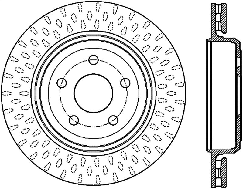 StopTech 12-13 Jeep SRT8 Rear Right Slotted Sport Brake Rotor.