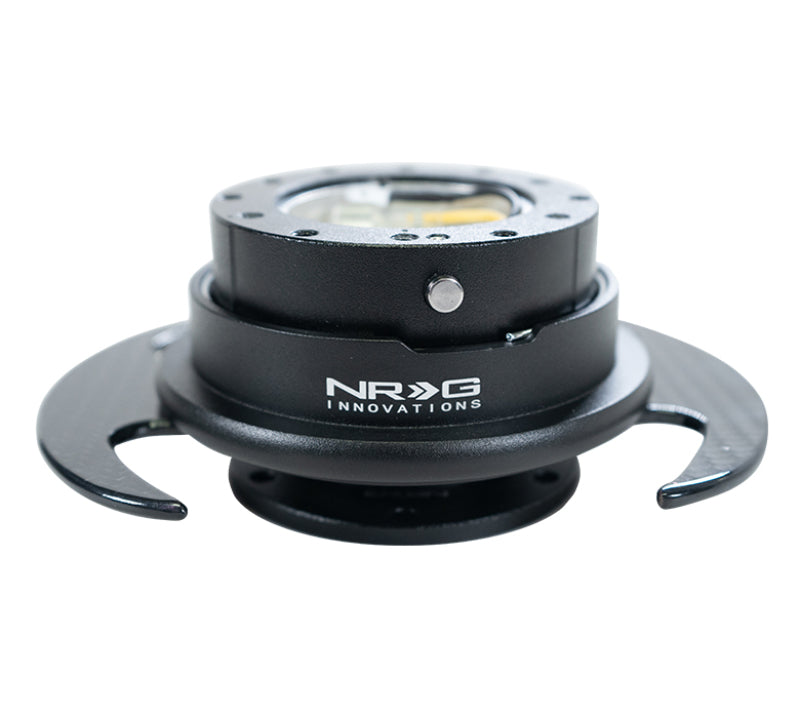 NRG Quick Release Kit Gen 3.0 - Black Body / Black Ring w/ Carbon Fiber Handles.