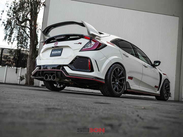 Seibon 16-17 Honda Civic Type R OEM Carbon Fiber Rear Lip.