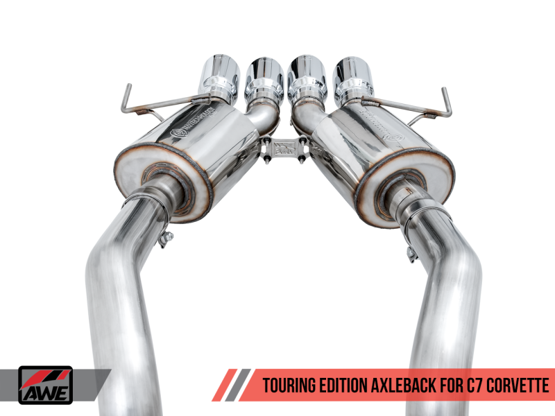 AWE Tuning 14-19 Chevy Corvette C7 Z06/ZR1 (w/o AFM) Touring Edition Axle-Back Exhaust w/Chrome Tips.
