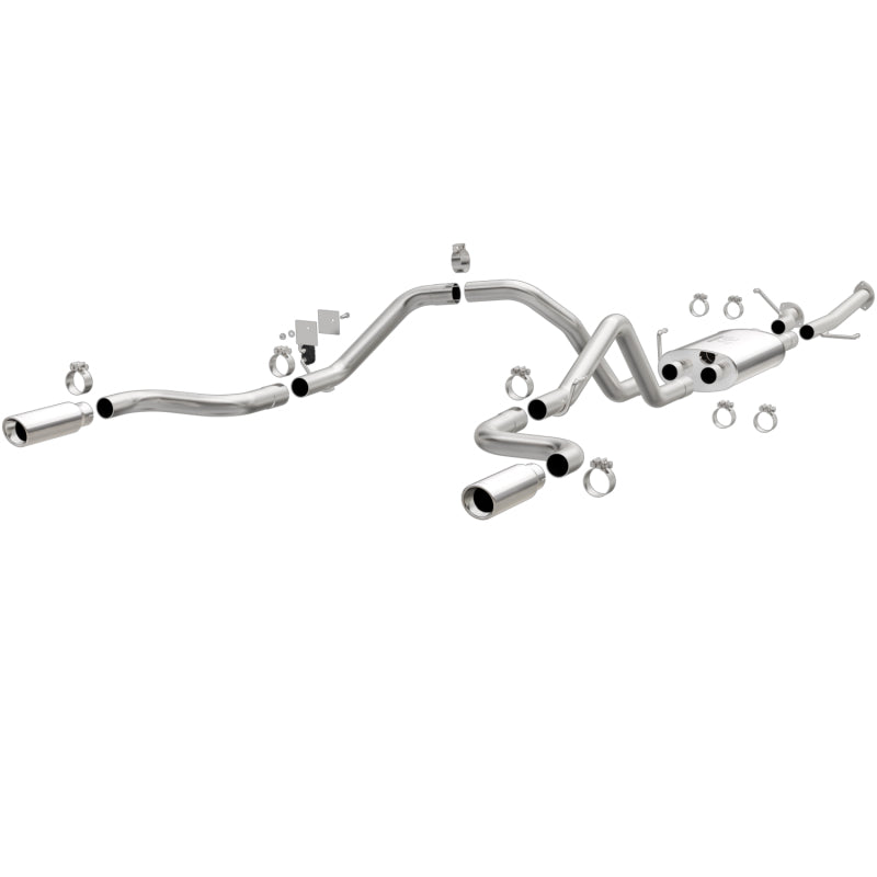 MagnaFlow 14 Toyota Tundra V8 4.6L/5.7L Stainless Cat Back Exhaust Dual Split Rear Exit.