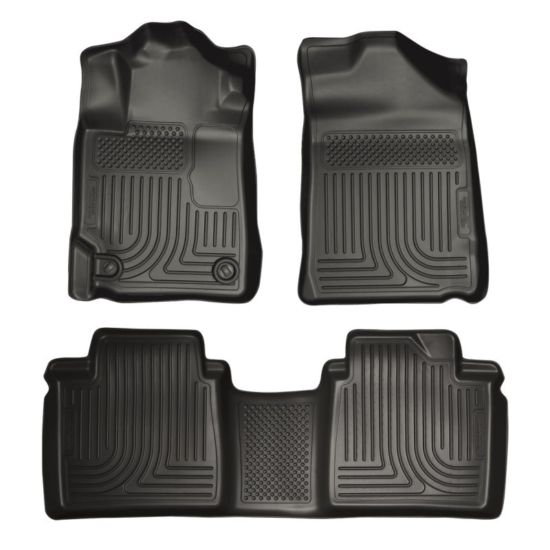 Husky Liners 13-14 Toyota Avalon Electric/Gas Weatherbeater Black Front & 2nd Seat Floor Liners.