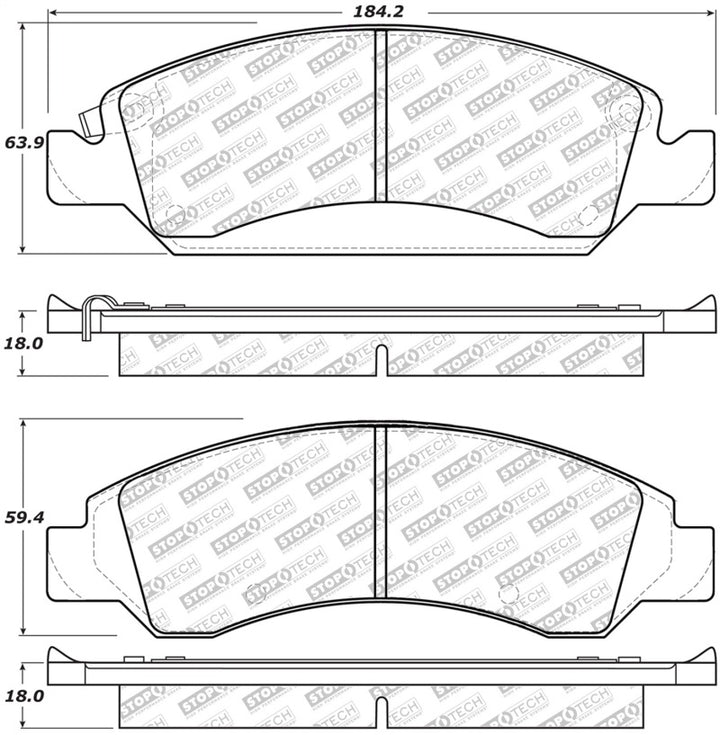 StopTech Street Select Brake Pads - Front/Rear.