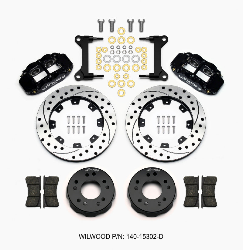 Wilwood Narrow Superlite 6R Front Kit 12.19in Drilled 63-87 C10 w/ Wilwood Pro Spindles.