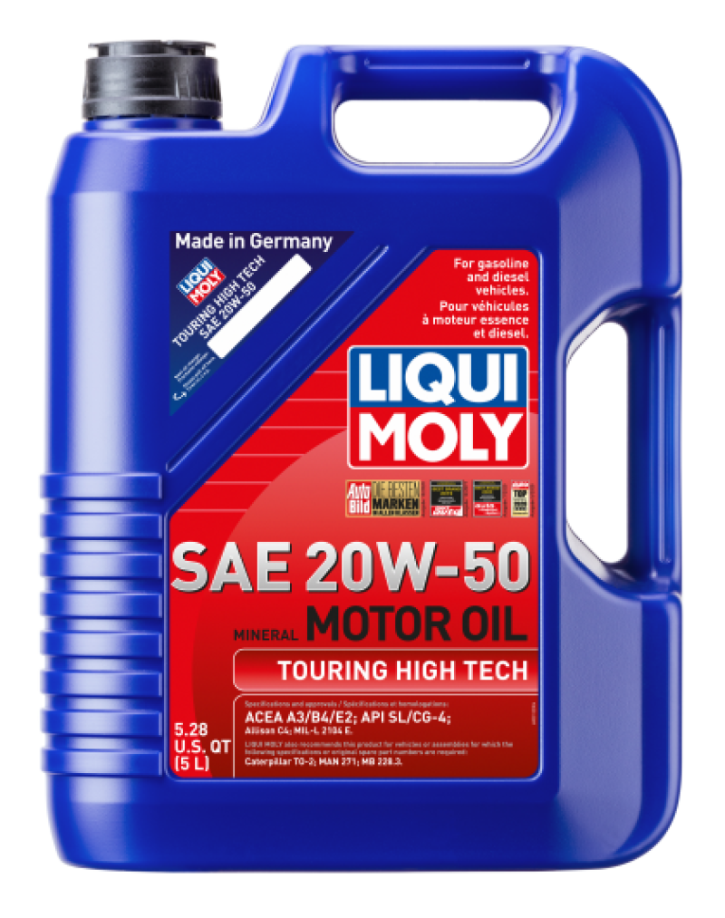 LIQUI MOLY 5L Touring High Tech Motor Oil SAE 20W50 - Single.