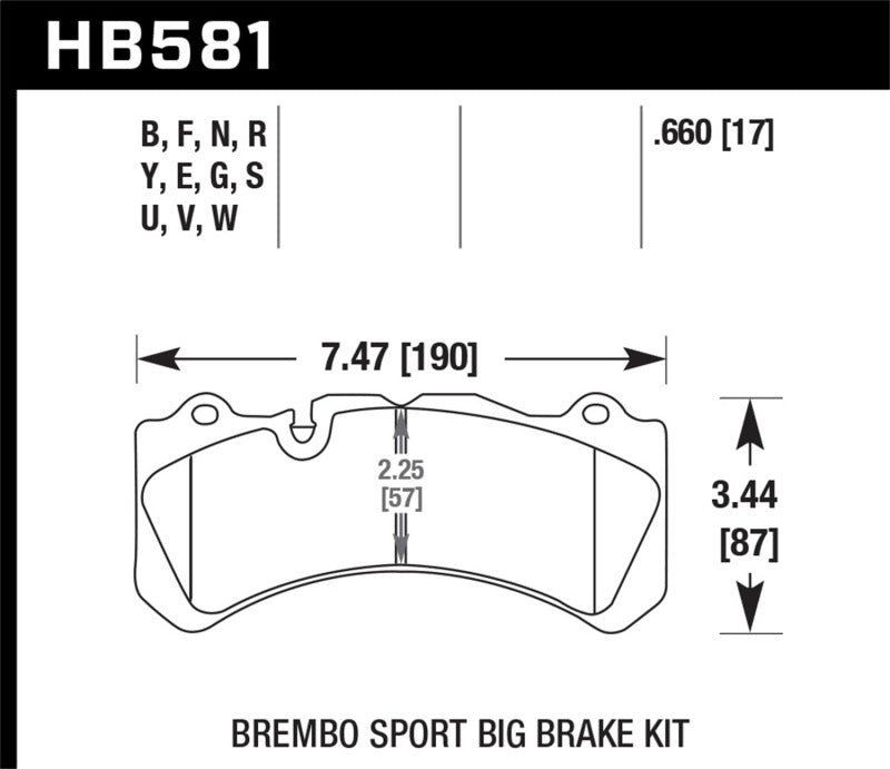 Hawk 09 Nissan GT-R R35 Brembo DTC-70 Race Front Brake Pads.