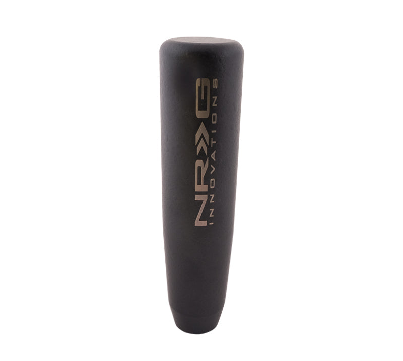 NRG Universal Short Shifter Knob - 5in. Length / Heavy Weight 1.27Lbs. - Black Wrinkle Finish.
