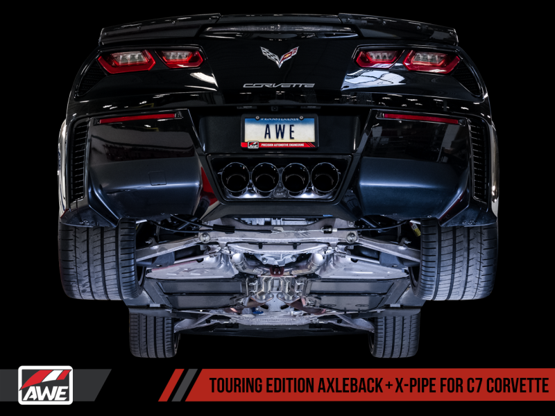 AWE Tuning 14-19 Chevy Corvette C7 Z06/ZR1 (w/o AFM) Touring Edition Axle-Back Exhaust w/Chrome Tips.