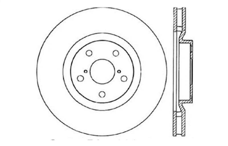 StopTech 5/93-98 Toyota Supra Turbo Right Front Slotted & Drilled Rotor.