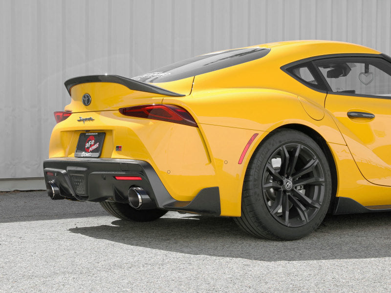 aFe POWER Takeda 2021 Toyota Supra 2.0L (t) 2.5in-3in 304 SS CB Exhaust w/ Carbon Tips.