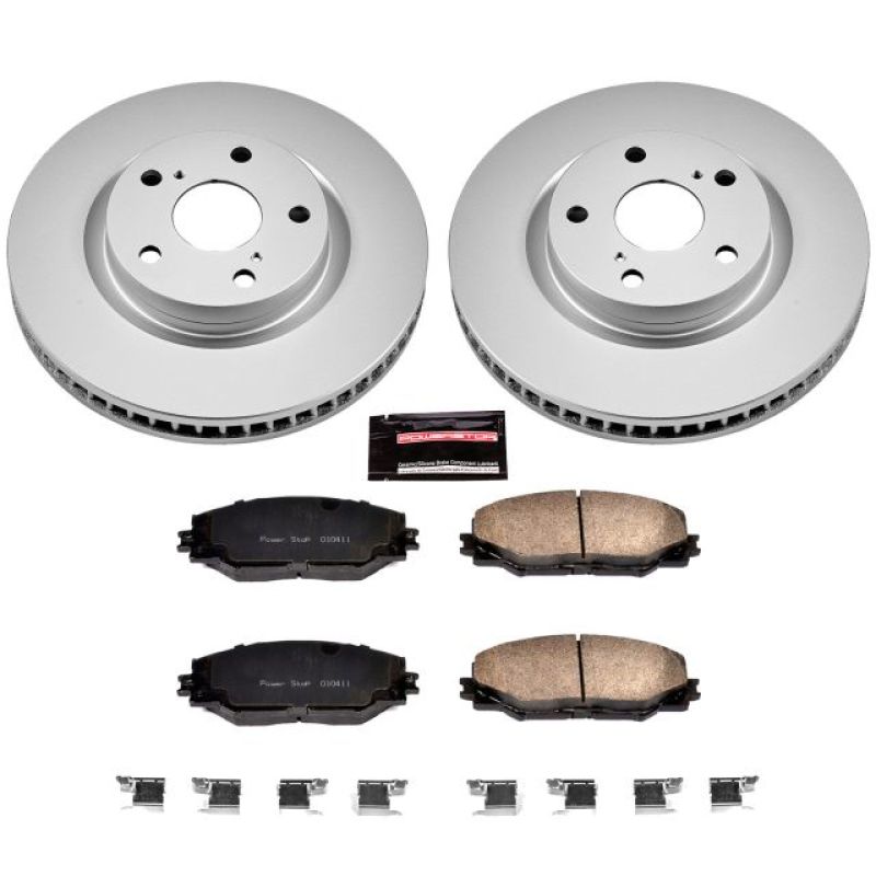 Power Stop 09-10 Pontiac Vibe Front Z17 Evolution Geomet Coated Brake Kit.