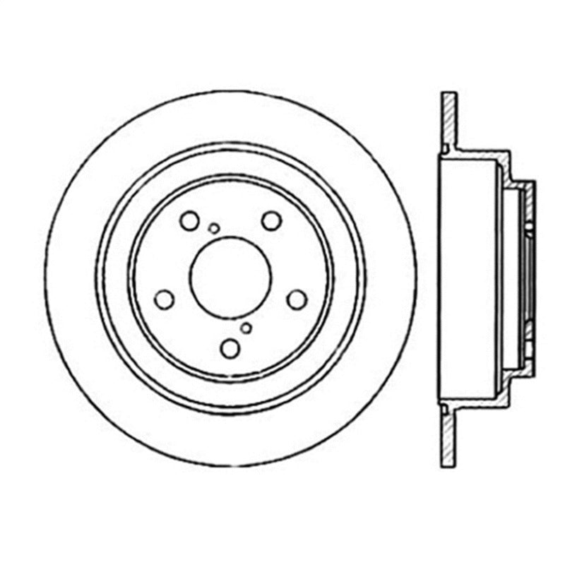 StopTech Power Slot 02-05 WRX Rear Right Sportstop Slotted Rotor.