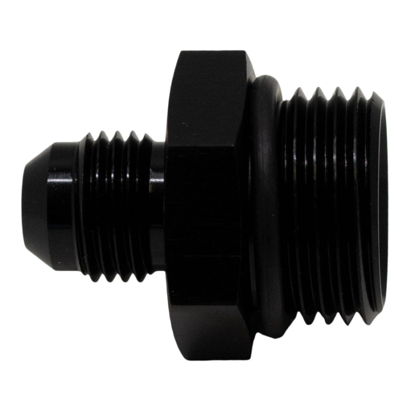 DeatschWerks 10AN ORB Male to 6AN Male Flare Adapter (Incl O-Ring) - Anodized Matte Black.