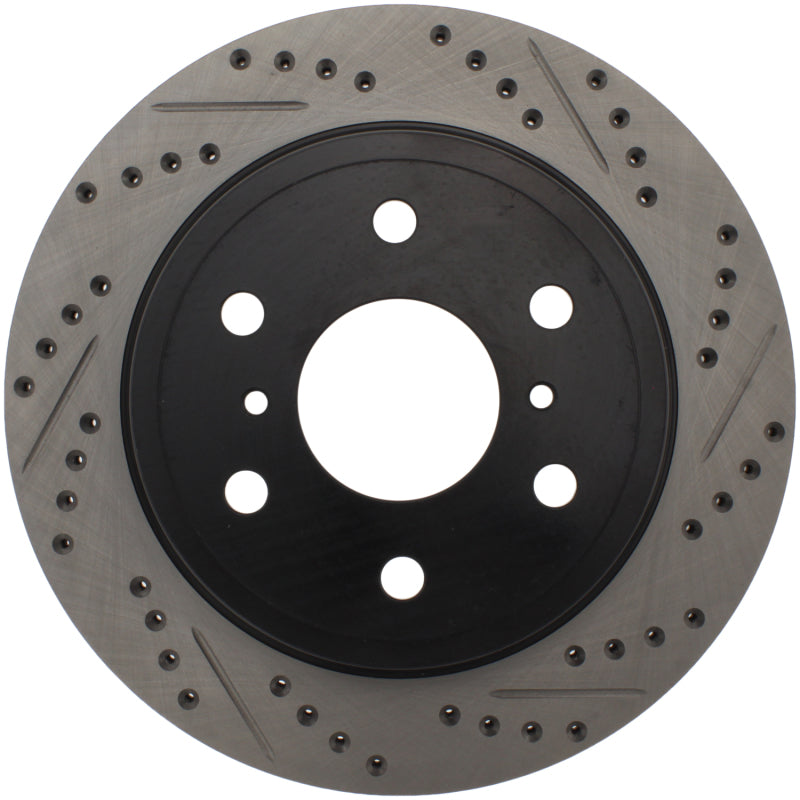 StopTech 07-10 GMC Sierra (w/ Rear Drum) / 07-09 GMC Yukon Rear Left Slotted & Drilled Rotor.