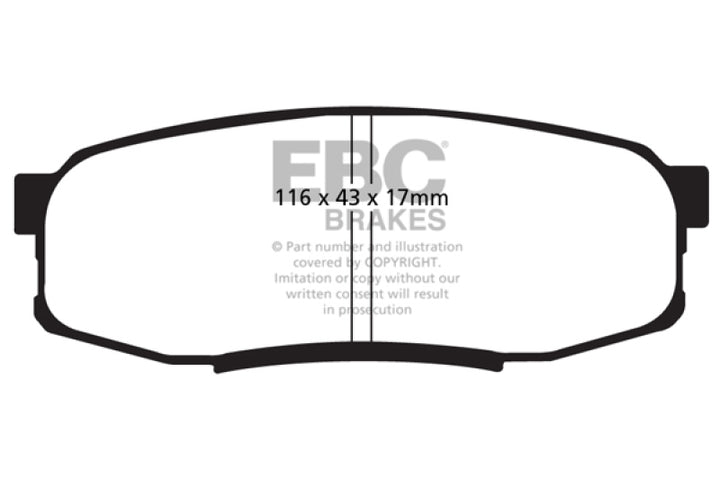 EBC 08+ Lexus LX570 5.7 Ultimax2 Rear Brake Pads.