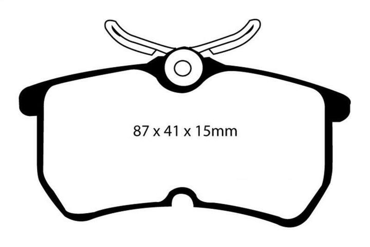 EBC 13+ Ford Fiesta 1.6 Turbo ST Yellowstuff Rear Brake Pads.