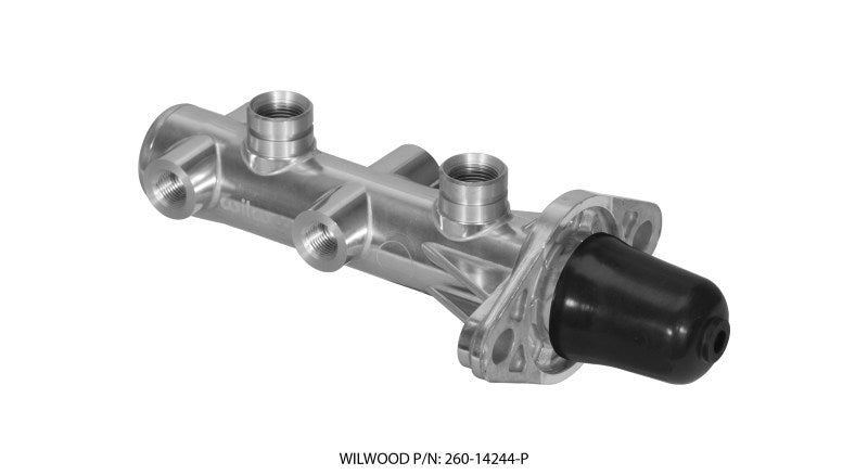 Wilwood Tandem Remote Master Cylinder - 1 1/8in Bore Ball Burnished.