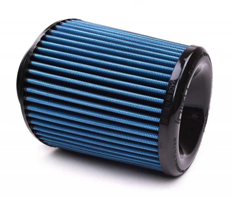 Injen Nanofiber Dry Air Filter - 4in Flange Dia / 6 1/2in Base / 7in Tall / 5 3/8in Top.