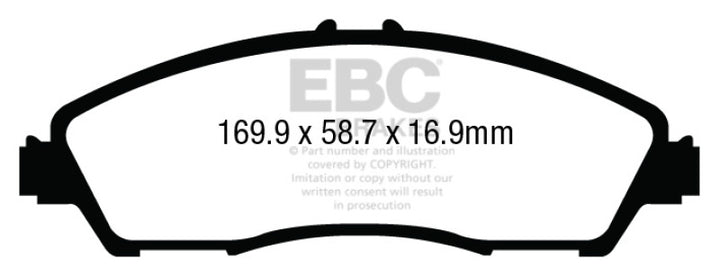 EBC 14+ Acura MDX 3.5 Ultimax2 Front Brake Pads.