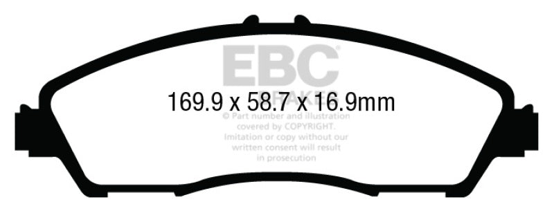 EBC 14+ Acura MDX 3.5 Greenstuff Front Brake Pads.