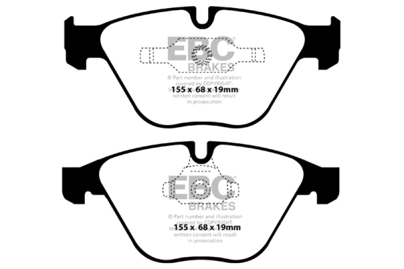 EBC 06-12 BMW 335i 3.0T (E90/E92/E93) Bluestuff Front Brake Pads.