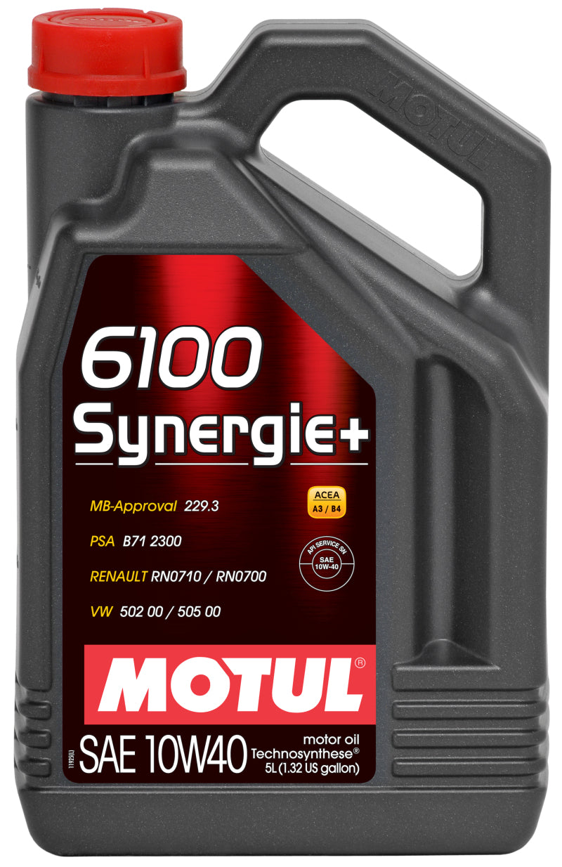 Motul 5L Technosynthese Engine Oil 6100 SYNERGIE+ 10W40 4X5L.