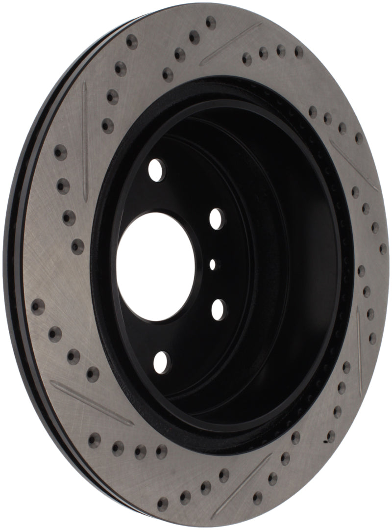 StopTech 07-10 GMC Sierra (w/ Rear Drum) / 07-09 GMC Yukon Rear Left Slotted & Drilled Rotor.