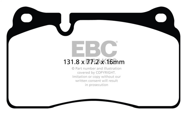 EBC 11-14 Audi TT RS 2.5 Turbo Yellowstuff Front Brake Pads.