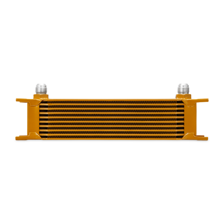 Mishimoto Universal 10 Row Oil Cooler - Gold.