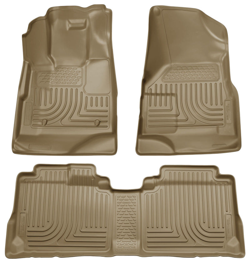 Husky Liners 09-12 Ford Escape/Mazda Tribute (Base/Hybrid) WeatherBeater Combo Tan Floor Liners.