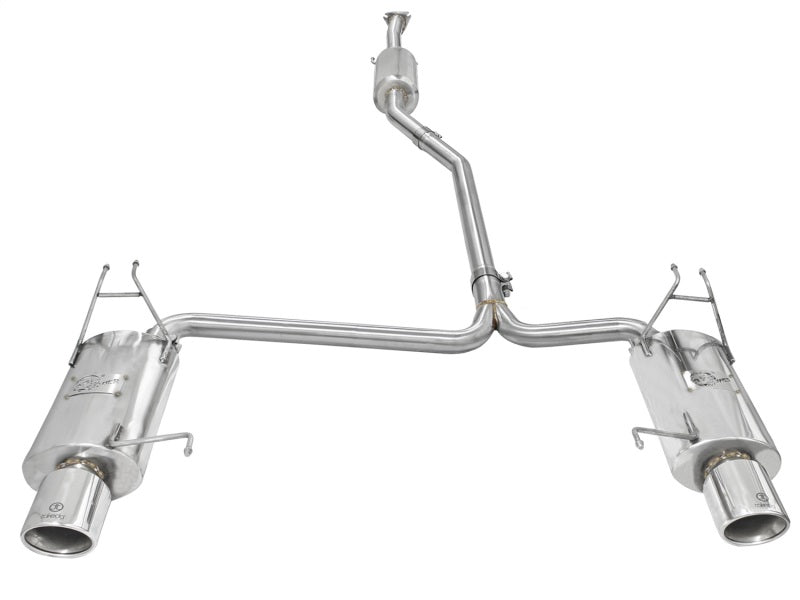aFe Takeda Exhaust 2.25in to 2in Dia 304SS Cat-Back w/Polished Tips 08-12 Honda Accord Coupe V6 3.5L.