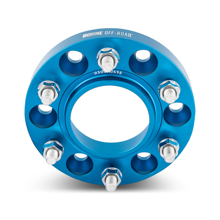Mishimoto Borne Off-Road Wheel Spacers - 6x139.7 - 93.1 - 25mm - M12 - Blue.