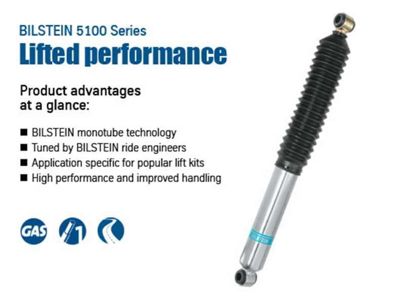 Bilstein 5100 Series 17-19 Nissan Titan Front 46mm Monotube Shock Absorber.