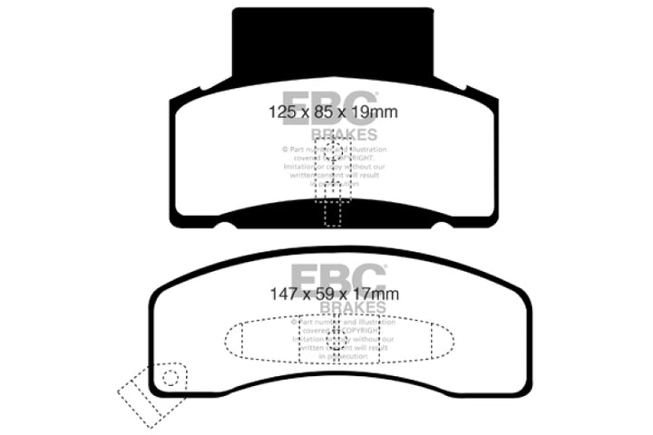 EBC 92-99 Chevrolet C30 DRW Yellowstuff Front Brake Pads.