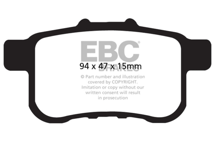 EBC 09-14 Acura TSX 2.4 Greenstuff Rear Brake Pads.