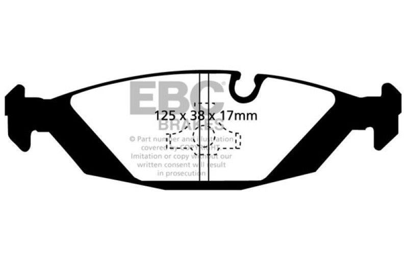 EBC 87-88 BMW M5 3.5 (E28) Redstuff Rear Brake Pads.