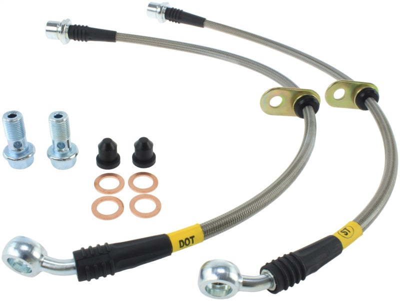 StopTech 00-05 Toyota MR2 Spyder Rear Stainless Steel Brake Lines.