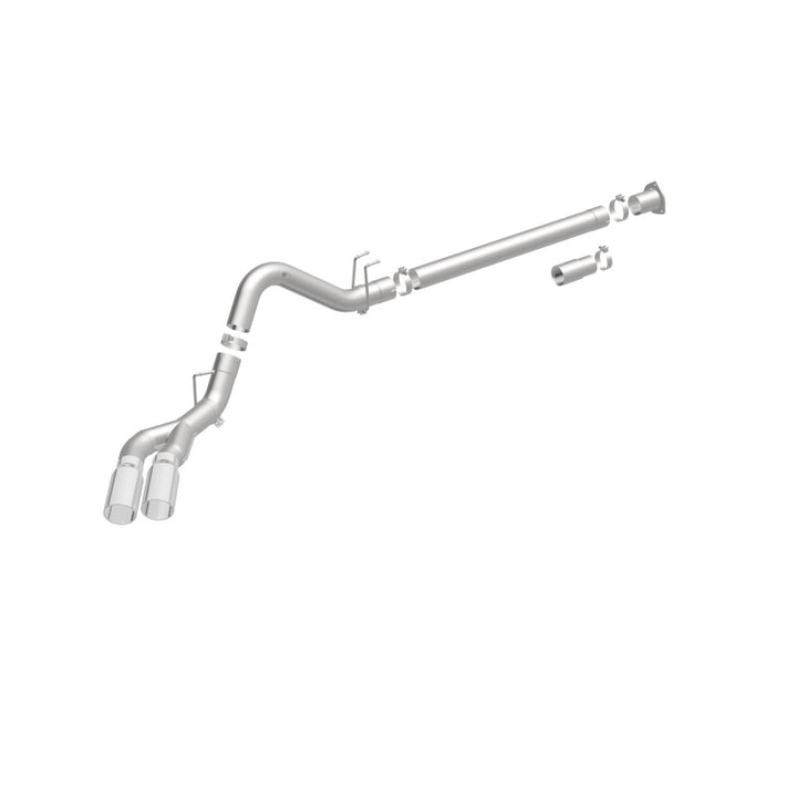 MagnaFlow 08-17 Ford F-250/F-350/F-450 4.6L/6.7 DPF-Back SS 4in Dual Single Passenger Side Rear Exit.